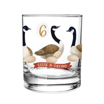 Six Geese A-Laying Short Juice Glass